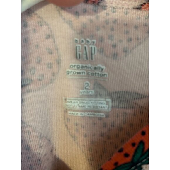 Kids Strawberry Print Long Sleeve Top  Gap  Organic Cotton  Size 2 Years - Picture 3 of 6